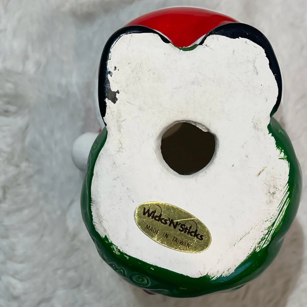 Vintage Wicks ‘N’ Sticks 2 ceramic Santas